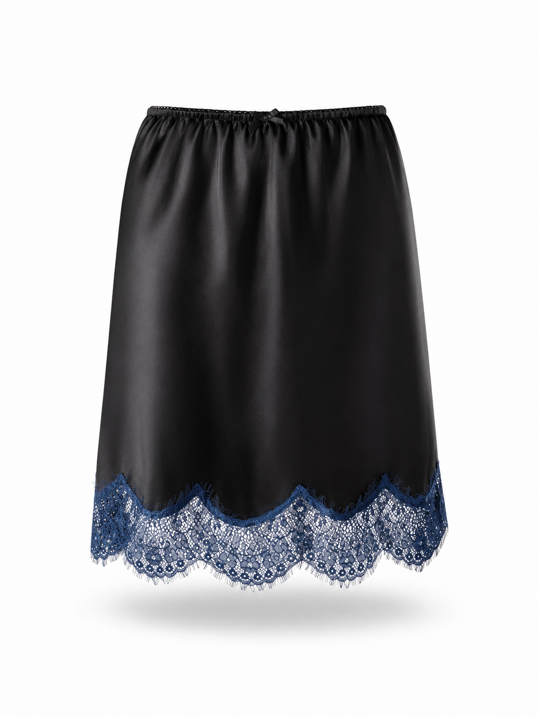Jupon Suzy Noir - Dentelle bleu