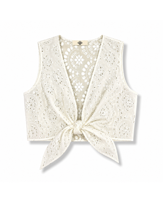 Top noué Broderie anglaise