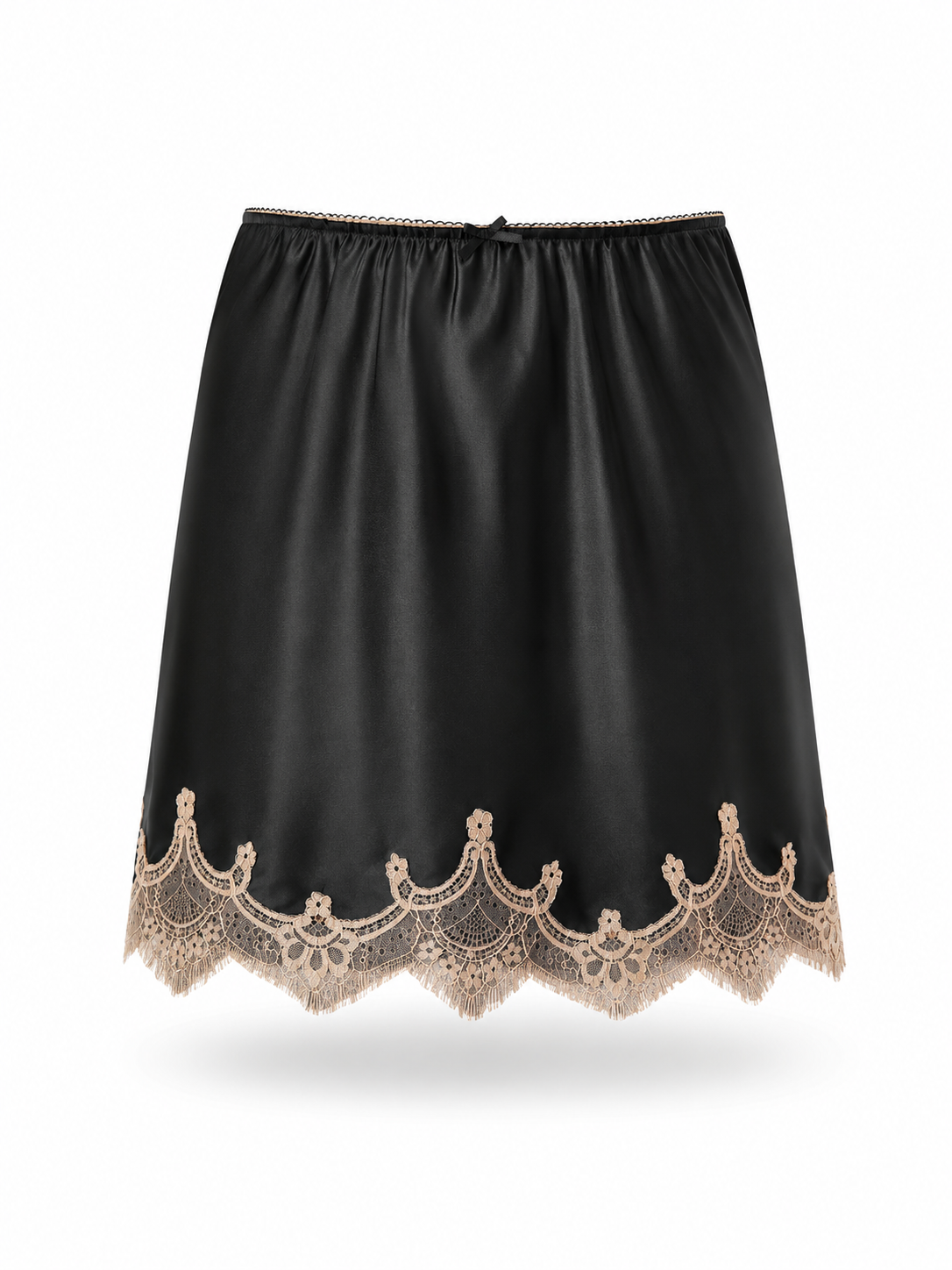 Jupon Suzy Noir - Dentelle nude