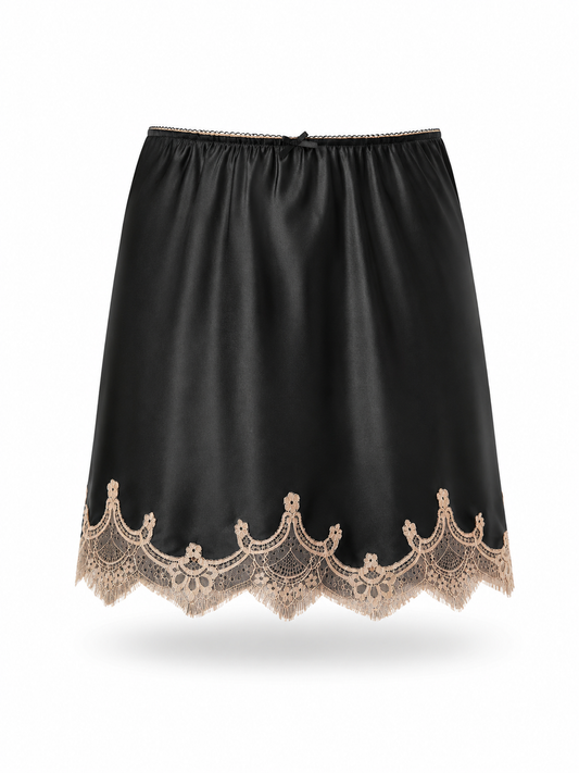 Jupon Suzy Noir - Dentelle nude
